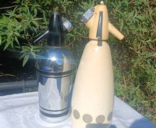 2 X Vintage Metal Soda Syphons