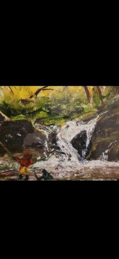 oil on board painting