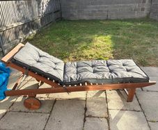 Jysk wooden sun lounger and cushion