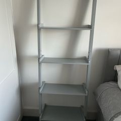 shelves wooden wall supported