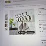 New IKEA Landkrabba Rack wirh 5 hooks , white 50 cm Image 5
