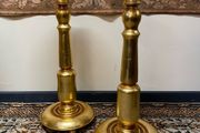 FLASH SALE ! WAS 350 NOW 250 !  A Pair Of Decorative Wood Gilded Columns , Pedestals
