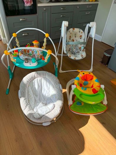 Baby stuff Jumperoo, Bouncer, Swing, Sit me up floor seat