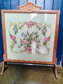Antique Tapestry Firescreen