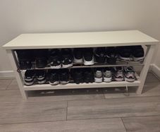 Bench with shoe storage