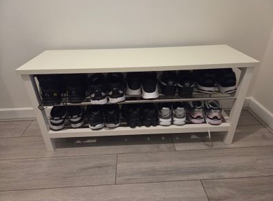 Bench with shoe storage