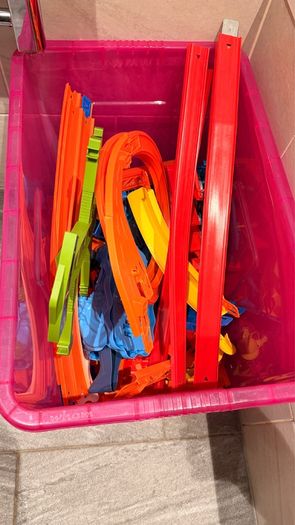 Hot Wheels tracks, original and 3D printed