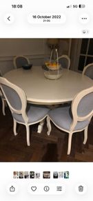 Dining table and 6 chairs
