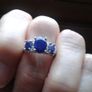 Stunning Sapphire & Diamond Engagement Anniversary Graduation Ring. Image 2
