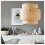 2 x Bamboo Pendant lampshades, 50 cm White Cable Image 6