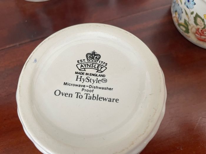 Vintage Aynsley Cottage Garden Set of 4 Ramekin Dishes