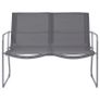 4 Piece Garden Lounge Set Fabric & Steel Grey Image 4
