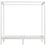 Canopy Bed Frame White Solid Pine Wood 90x200 cm Image 6