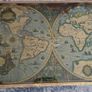 Mid-Century Vintage World Map Coffee Table (Campaign Style) Image 4