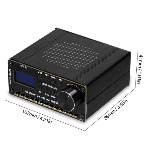 ATS-20 SI4735 Radio Receiver Full-wave Band Radio Receiver FM AM (MW & SW) SSB (LSB & USB) Covering Commercial Ham Radio Bands