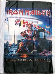 Iron Maiden Legacy Of The Beast Tour Flag. 3ft x 2ft.