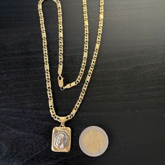 18k / ct gold chain / necklace with pendant