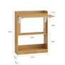Folding Desk with Shelves Space Saving Computer Table Laptop Workstation Image 2