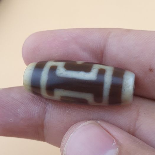 Vintage Lot of 3 Himalayan Tibetan Agate Dzi Beads Amulets