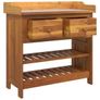 Garden Cabinet Natural 78 x 36.5 x 78cm Solid Acacia Wood Image 3