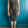 Lipsy London black & gold dress. Size 10 Image 2