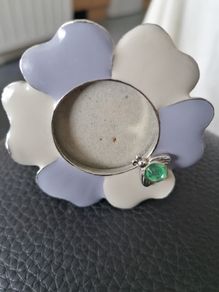 small russ flower photo frame with bee rinestone