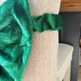 New forest green velvet oversized counter stool bow with exaggerated length Image 5