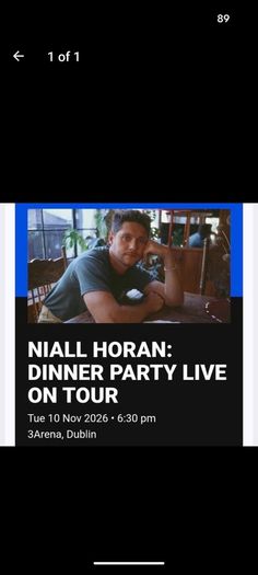 Niall Horan 3 Arena Standing 2 Tickets