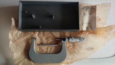IN STOCK. Vintage USSR Micrometer MK 75-100mm (0.01mm) GOST 6507-78 (1982) - New Old Stock (NOS)