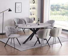 180 Cm Oval Dining Set - 7PC