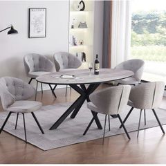 180 Cm Oval Dining Set - 7PC