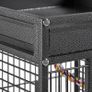 Large Aviary Cage for Parrots Inseparable Large with Pedestal Metal Wheels for Indoor Outdoor 65.5 x 65.5 x 156 cm Black Image 7