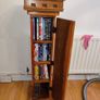 Vintage Wooden DVD Storage Tower Column Cabinet Pillar Stand Image 2