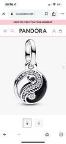Sparkling Yin & Yang Mini Dangle Charm Pandora Me