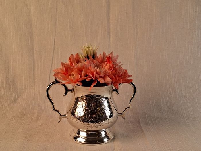 Vintage Silver-Plated Sugar Bowl / Decorative Flower Vessel