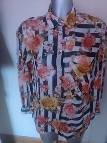 Zara Basic floral shirt size M UK10 EU38 Postage included