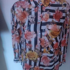 Zara Basic floral shirt size M UK10 EU38 Postage included