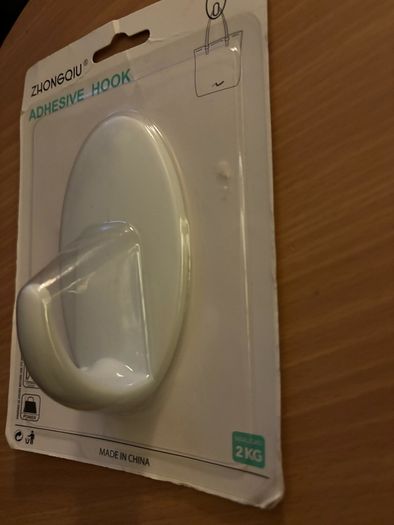 Hook with self adhesive holds 2kg