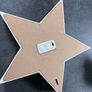 Cream wooden free standing star light Image 3