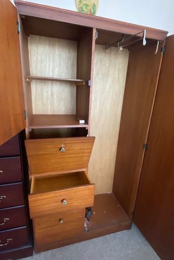 Mid century solid wood wardrobe -120