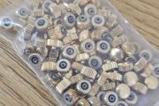 Vintage Swiss Watchmaker Parts Lot Crowns Gold Plated from 1960s era