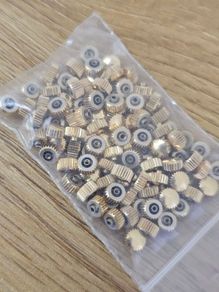 Vintage Swiss Watchmaker Parts Lot Crowns Gold Plated from 1960s era