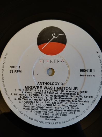 Grover Washington, Jr. - Anthology Of Grover Washington Jr. Vinyl LP (1985) Smooth Soul Jazz EX+