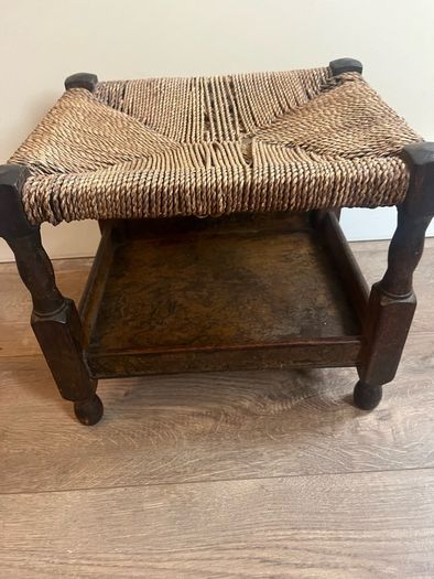 Antique Irish Woven Stool