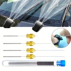 10Pcs Car Windscreen Jet Nozzle Washer Tool Stainless Steel Wiper Nozzle Cleaning Kit For 3D Pipe Printer Jets Gas Stoves Shower Head