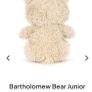 New JELLYCAT Bartholomew Bear Junior Image 3