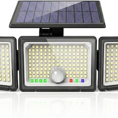 Solar Lights Outdoor, Upgraded 286 LED Motion Sensor Security Light with 360 Wide Lighting Angle, Easy to Install, IP65 Waterproof Durable Solar Powered Flood Lights for Outside