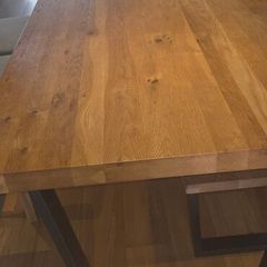 Oak Dining room Table, Bench and 4 chairs