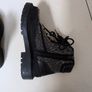 River Island Black/Diamond Patterned Ankle l Boots.  S.39-6. Image 4