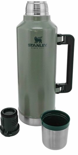 Stanley Classic Legendary Thermos Flask 2.3L - Keeps Hot or Cold For 45 Hours   BPA-Free Thermal Flask - Stainless Steel Leakproof Coffee Flask   Flask For Hot Drink - Dishwasher Safe - Green